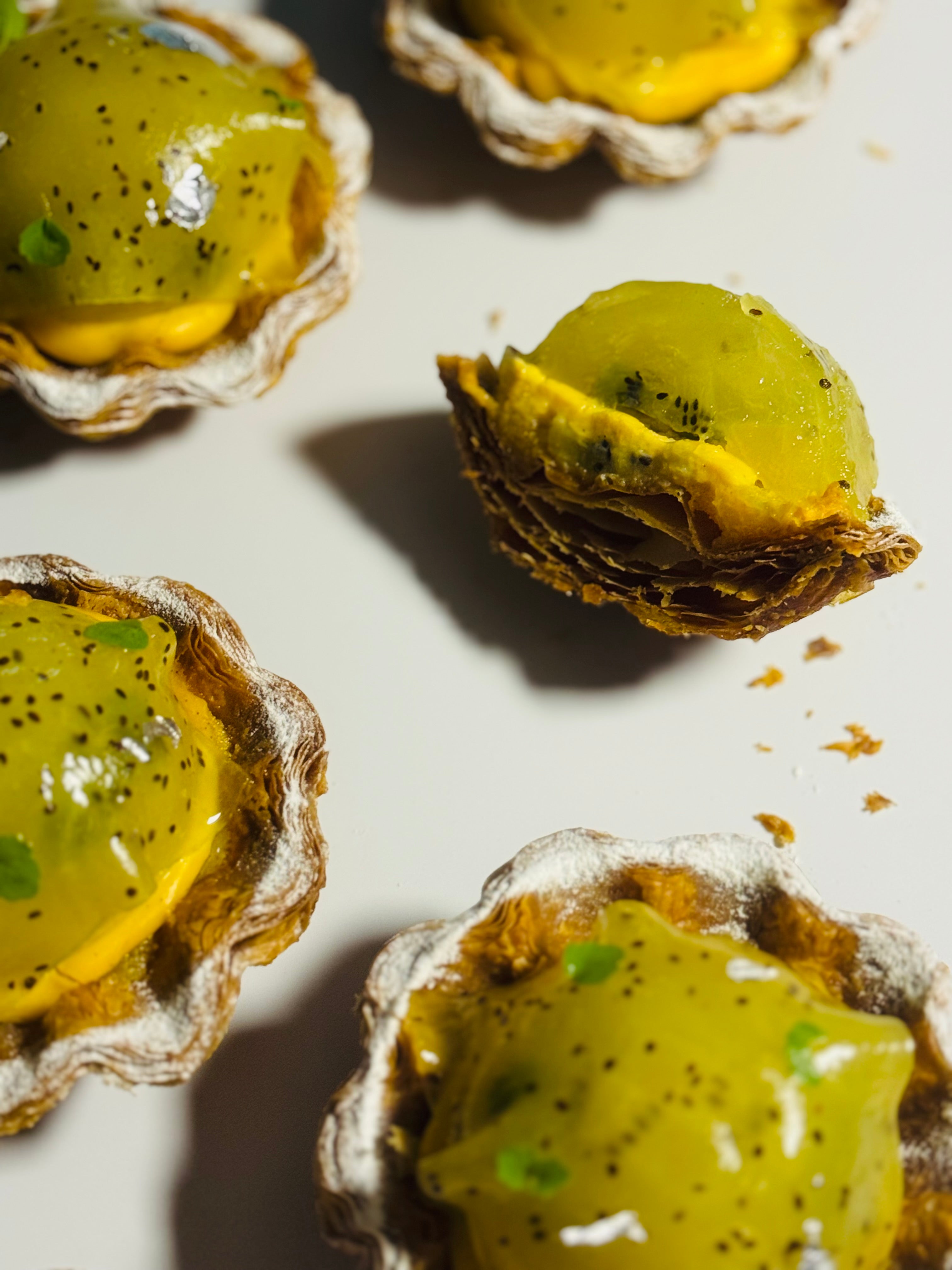 法式奇異果果凍酥皮撻 French Kiwi Gelée Puff Feuilleté Tart