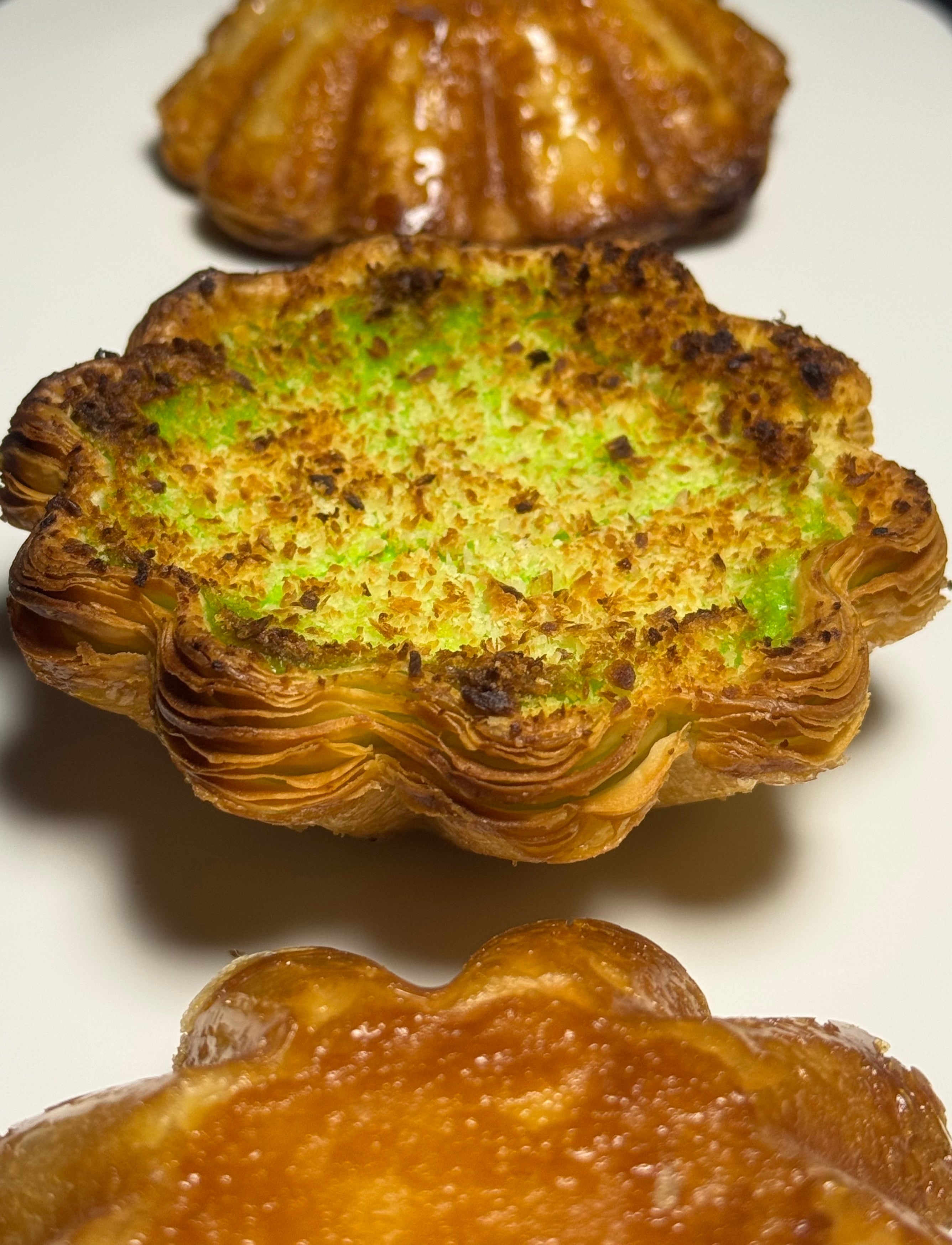南洋斑蘭咖椰布丁撻 Pandan Kaya Coconut Flan pâtissier